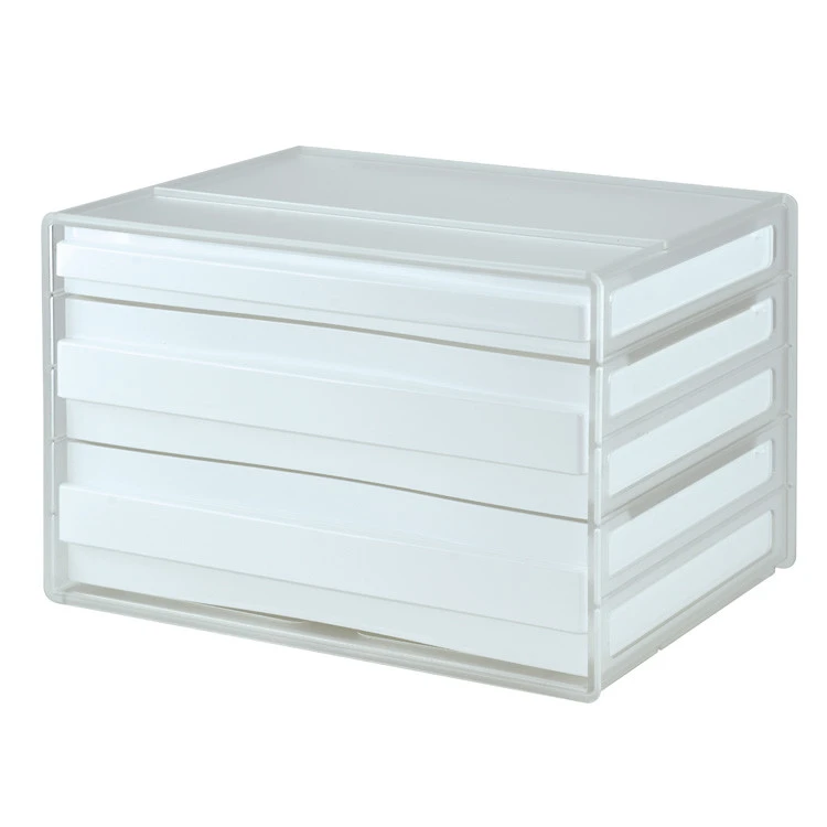 Lightweight A4 Office Desktop File Storage Drawer Plastic Desk Organizer | livinbox DDH-121