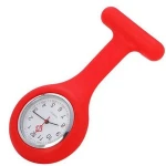 Lightweight Girls Fashion Floral Nurse Clip-on Fob Brooch Silicone Jelly Hanging silicone FOB watch