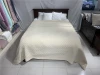 Lightweight luxury all season breathable cotton quilts fashion white bedspread set