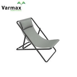 Fold Up Aluminium White Deck Chair