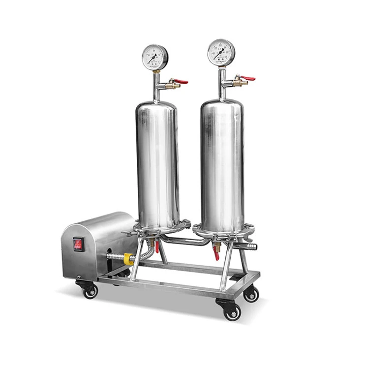 Liquor filtering system stainless steel double filter home use
