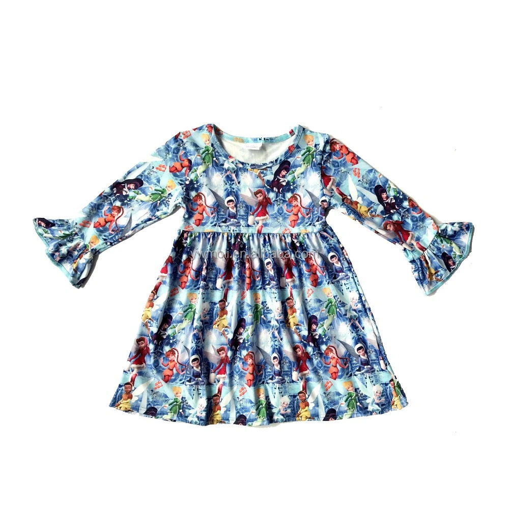 Little girl dresses pizza printed baby dress kids clothing young girls cotton frock designs