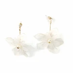LIVE4U New Design White Pearl Acrylic Flower Stud Earring Jewelry Gift