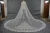 Import Long 5 Meter Lace Appliques Ivory Cathedral Wedding Veils from China