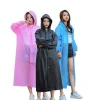 Long EVA Material Waterproof Raincoat Translucent Rain Coat Outdoor Plastic Raincoat With Plastic Sleeve