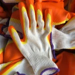 Longseng Asatex Technology Orange and  Yellow Latex Double coating  Safety Working Gloves