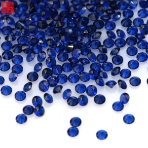 loose 114# gems sapphire synthetic color blue spinel 1.6~3.0mm machine cut round gemstone