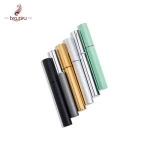 Low MOQ 500pcs Black Silver Aluminum Cosmetics Packaging Tube for Eyelash Growth Serum Eyeliner in Stock