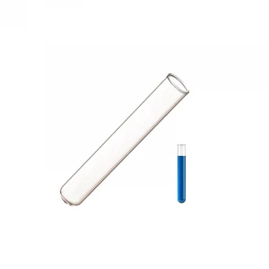 Low Price Sale Clear Borosilicate Glass Tube 50ml Glass Test Tube With Round And Flat Bottom Of Lab