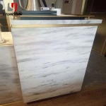 Lower Price White Marble Effect Wall Tiles Cut-To-Size Chimenea For Indoor Decoration