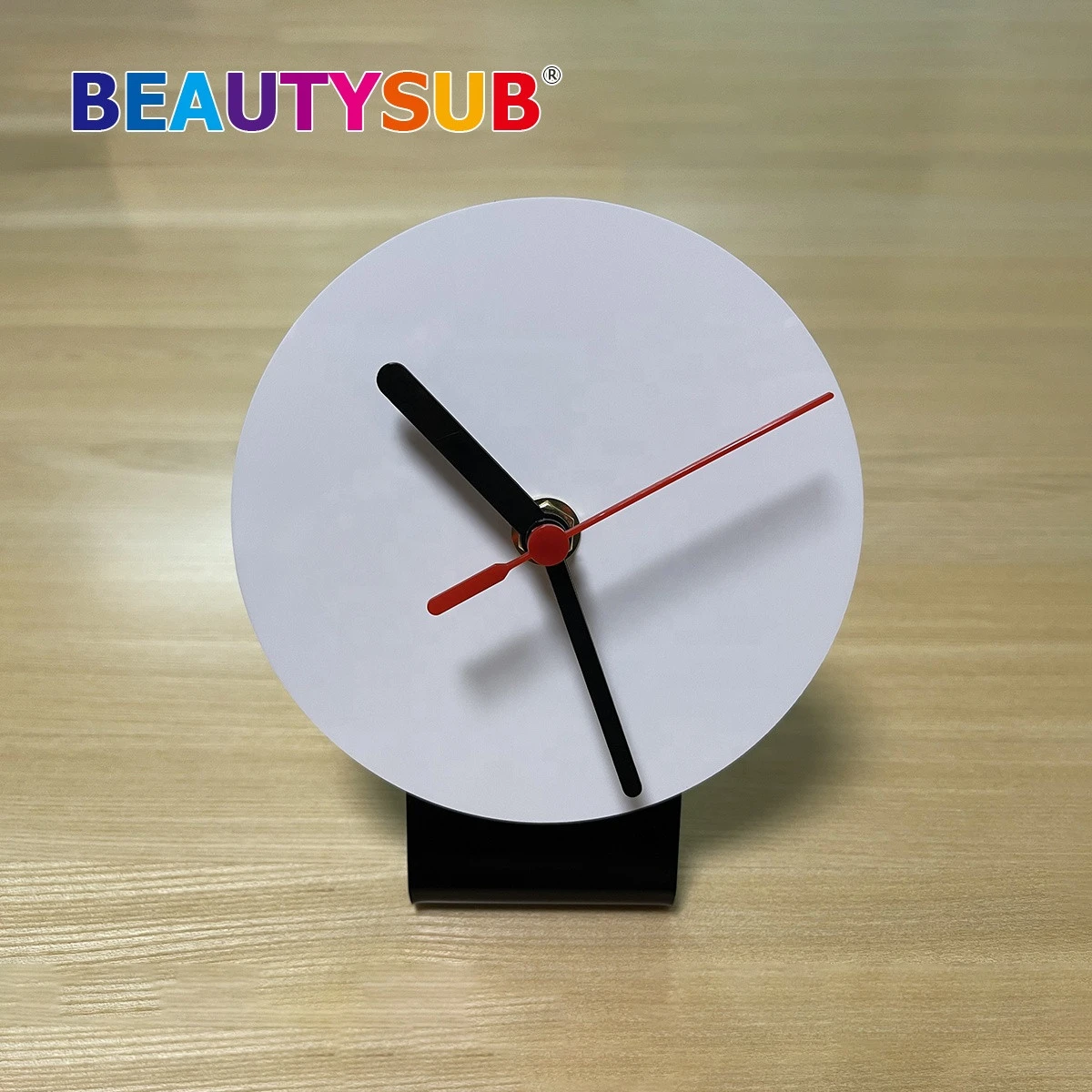 LS-CC004 HD sublimation Aluminum Clock dye sublimation metal clocks gloss white blanks with movement for heat transfer printing