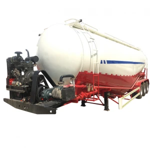 LUEN 60T load capacity aluminium frame cement truck powder semi trailer
