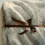 luxury fox lynx or gray mink  faux fur oversized throw blanket with plush velvet reverse