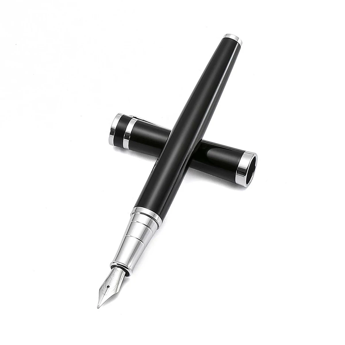 Luxury Gift Promotional Metal Fountain Pen Silver Color Calligraphy Pen with Logo