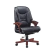 Luxury High Back PU Boss Big and Tall Executive Manager Over Sized Black Office Faux Desk Wooden Office Swivel Reclining Revolving Genuine Leather Chair