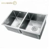 Luxury Home Handmade Double Drainer Stainless Steel Kitchen Sink