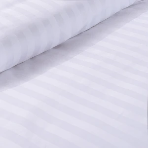 Luxury hotel bedding sheets and pillowcases set 100% cotton  3 cm stripe