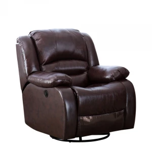 Luxury Living Room Furniture Ergonomic Massage Recliner Chair Genuine Leather Power Recliner Chair