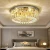 Import luxury round crystal ceiling light stainless steel  living room hotel decorative ceiling luminous two extruded tube lighting from China