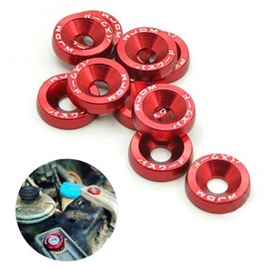 M6 JDM Car Modified Hex Fasteners Fender Washer Bumper Engine Concave Screws Fender Washer License Plate Bolts Car-styling