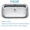 Malaysia stainless steel sink, pressed kitchen sink American style #3218S (single bowl)