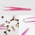 Import Manicure Curved Tweezers Gel Nail Art Pink Nipper Stick Picking Rhinestones Sequins Paillette Nipper Tweezers from China