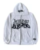 Manufacturer High Quality Men French Terry Zip Up Hoodie Plus Size Knitted Unisex Puff Print Hoodie