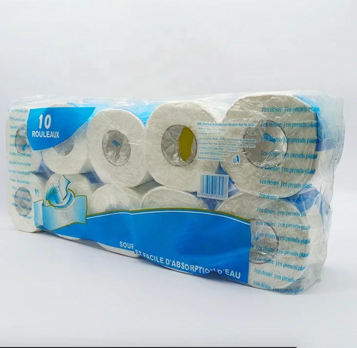 Manufacturer Mix Wood Pulp 3 Ply Disposable Edge Embossing Cheap Roll Toilet Paper