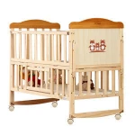 Manufacturers wholesale Baby bed solid wood no paint child bed multifunctional baby bed