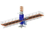 Mast climbing work platform working platform with mast section