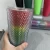 Import Matte color multiple colors stocked 24oz Durian glitter glow in dark matte Laser holographic Ice Cold Drink Cup from China
