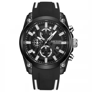 MEGIR mens luxury watch silica gel multifunctional sport silica gel quartz sport watch 2144 reloj
