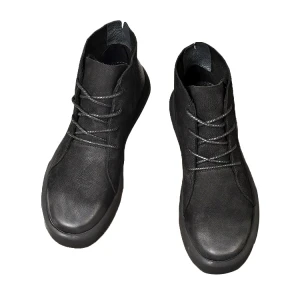 Men 100% pure genuine leather m-artin mens boots casual shoes footwear army boots