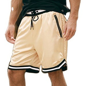 men&#39;s sports basketball shorts with zipper pockets