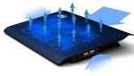 Metal Net Laptop Cooler Pad 6 Fans Cooling Stand Run Blue LED Light Radiator for Notebook 10 to 17 Inch Non slip Fan NR0004