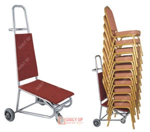 Metal Trolley for Banquet Chair Easy Removal Hotel Chair Trolley Stacking Chair Hand Trolley for Transport Usage