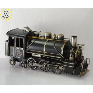 Metal Vintage Steam Locomotive Train Model For Home Decoration Ornaments Handmade Handcrafted Collections Vehicle Gift