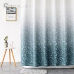 Mildew-proof Bathroom Tarp Shower Curtain Free Perforation Thickening Shower Curtain