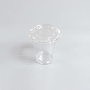 Milk Tea Container 360Ml PET Plastic Juice Cup Plastic Disposable Dessert Salad Snack Cup With Lid