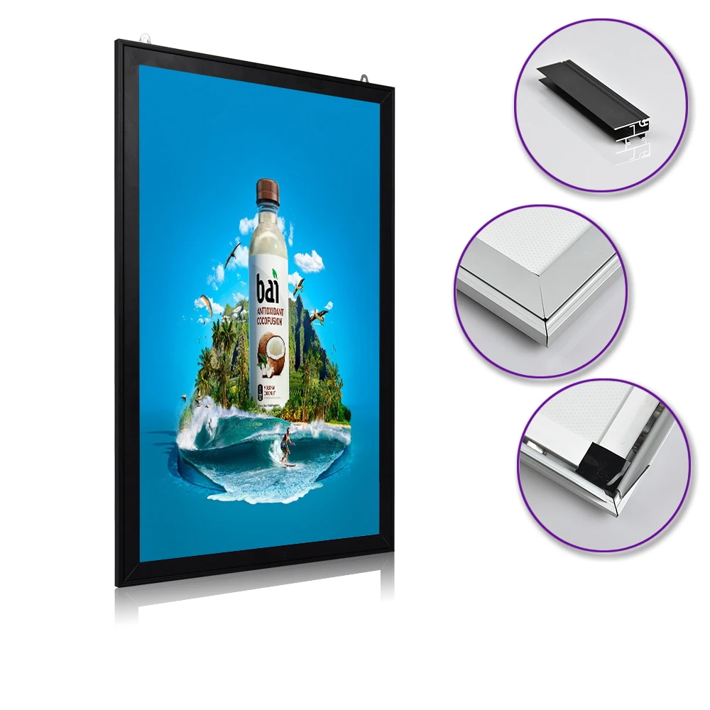 Minisun Tra-Slim Led A4 Acrylic Laminated Poster Board Mounted Lightbox Snap Frame