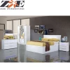 Modern china foshan bed room furniture bedroom set , modern new  high gloss painting MDF home furniture bedroom set