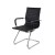 Import Modern Comfortable Black MID Back Conference Meeting Room Office PU Faux Leather Cantilevered Sled Base Visitor Guest Chairs with Arms from China