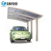modern design aluminum double carports/garage M style with pc polycarbonate roof