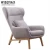 Modern design comfortable relax living room fabric leisure wooden arm single sofa chairs for sale