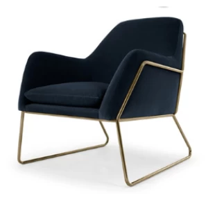 Modern design Hotel Chair sofa Furniture luxury Velvet Sofa Chair With Metal Frame