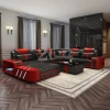 Modern Elegant U Shape Living Room Home Furniture Italian Genuine Leather Sofa