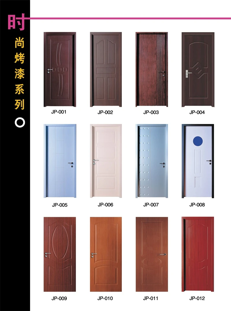 Modern style bedroom wooden panel door design solid wood doors with locks and hinges