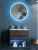 Import Modern Style Cheap Wall Mount Hung Vanity Mirror Veneer Bathroom Mirror Cabinet With LED Light from China