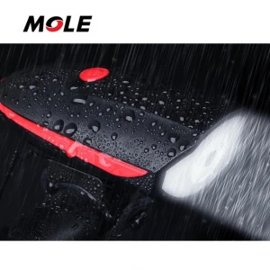 Mole Head Light Waterproof Bicycle Lamp 120 Db Loud Horn Alarm Bell Warning Rechargeable Led Bike Front Light