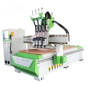 multi functions auto tool changer four spindle 4 axis wood cutting drilling cnc router machine price